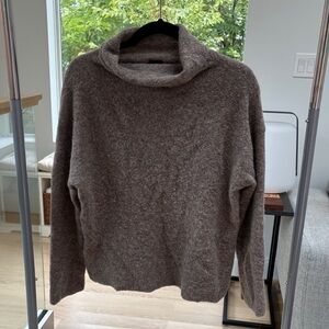 Cozy Brown Turtleneck Sweater for Women